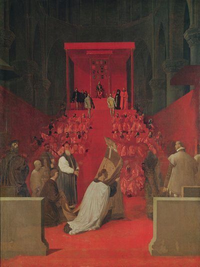 Fernando Alvarez de Toledo (1508-82) 3e Hertog van Alba in de Kathedraal van St. Gudule, 1815 door Jean Auguste Dominique Ingres