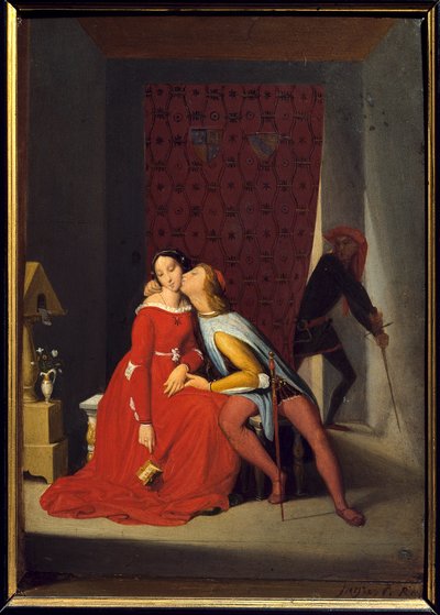 Francesca Da Rimini en Paolo Malatesta door Jean Auguste Dominique Ingres