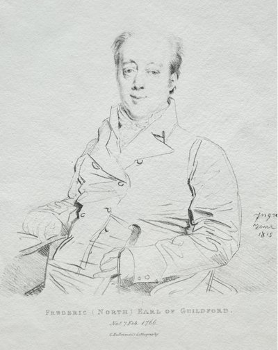 Frederic 5e Graaf van Guilford door Jean Auguste Dominique Ingres