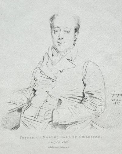 Frederic 5e Graaf van Guilford, 1815 door Jean Auguste Dominique Ingres