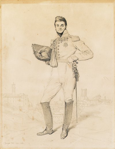 Generaal Louis-Etienne Dulong de Rosnay, 1818 door Jean Auguste Dominique Ingres