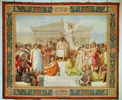 Hommage aan Homerus door Jean Auguste Dominique Ingres