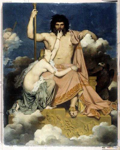 Jupiter en Thetis door Jean Auguste Dominique Ingres