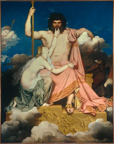 Jupiter en Thetis (detail) door Jean Auguste Dominique Ingres