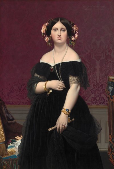 Madame Moitessier door Jean Auguste Dominique Ingres