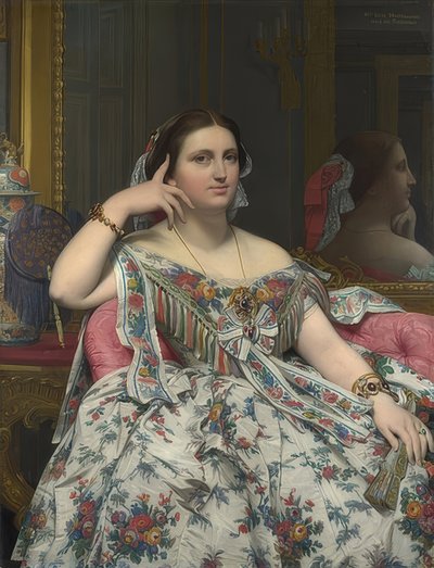 Madame Moitessier door Jean Auguste Dominique Ingres