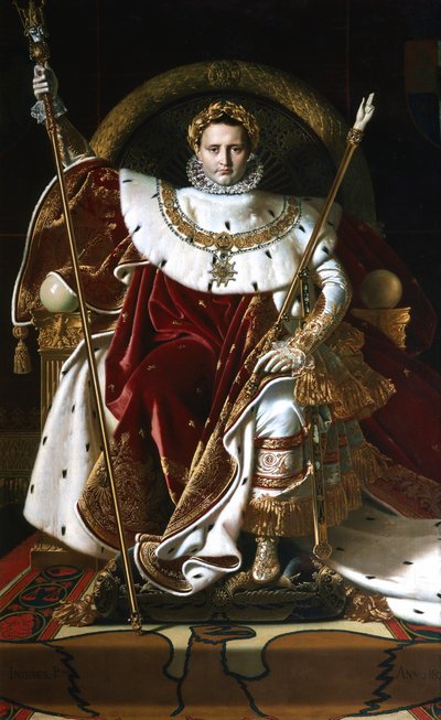 Napoleon I op de Keizerlijke Troon, 1806 door Jean Auguste Dominique Ingres