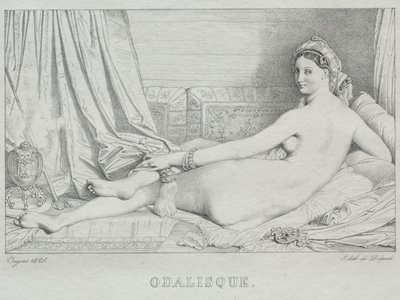 Odalisque door Jean Auguste Dominique Ingres