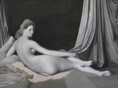 Odalisque in Grisaille, ca. 1824-34 door Jean Auguste Dominique Ingres