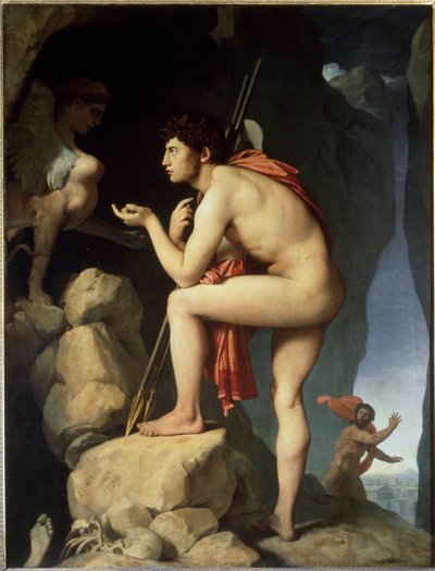 Oedipus en de sfinx door Jean Auguste Dominique Ingres