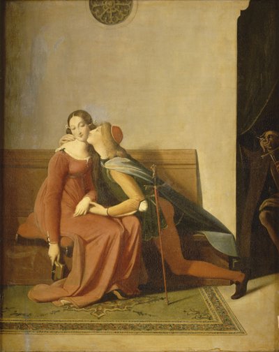 Paolo en Francesca door Jean Auguste Dominique Ingres