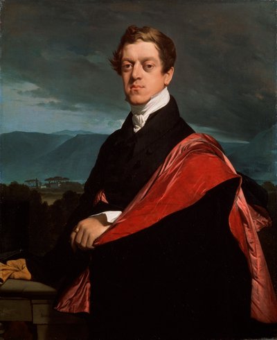 Portret van graaf Nikolay D. Guriev, 1792-1867, 1821 door Jean Auguste Dominique Ingres