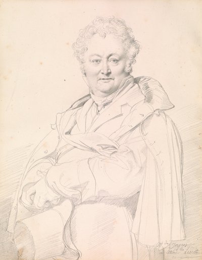 Portret van Guillaume Guillon-Lethière door Jean Auguste Dominique Ingres