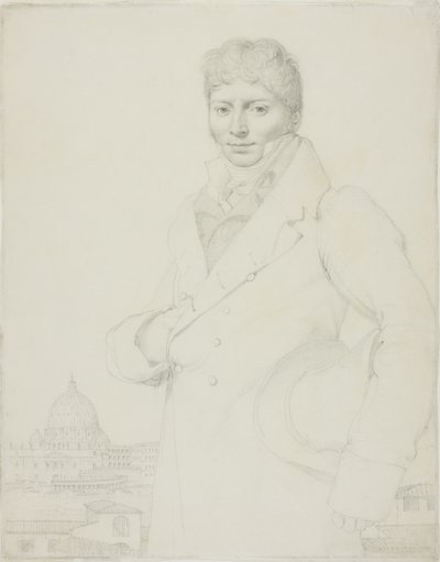 Portret van Jean-Louis Robin door Jean Auguste Dominique Ingres