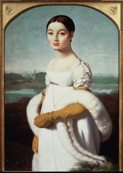 Portret van juffrouw Caroline Riviere door Jean Auguste Dominique Ingres