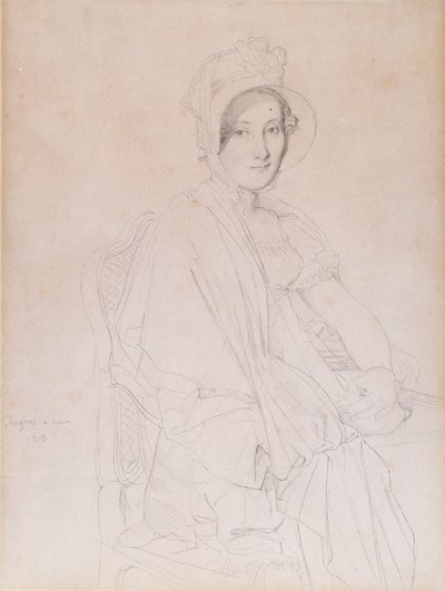 Portret van Marie Marcoz, later Vicomtesse de Senonnes de Senonnes, 1813 door Jean Auguste Dominique Ingres