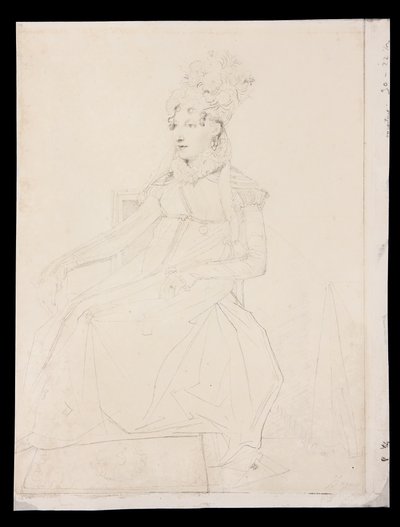 Portret van Koningin Caroline Murat door Jean Auguste Dominique Ingres