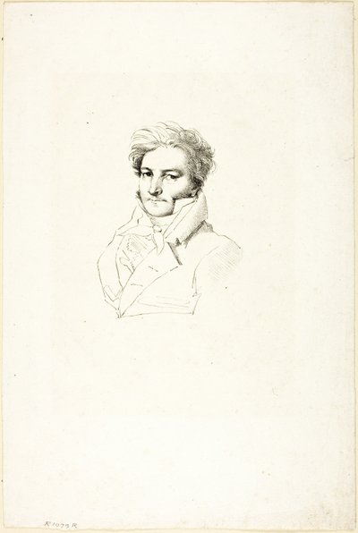 Portret van een man door Jean Auguste Dominique Ingres