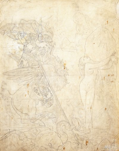 Roger en Angelique door Jean Auguste Dominique Ingres