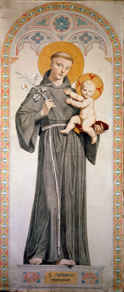 Sint Antonius van Padua (San Antonio di Padova) door Jean Auguste Dominique Ingres
