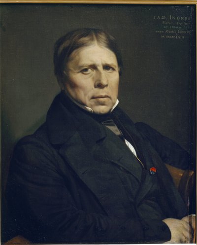 Zelfportret op 78-jarige leeftijd door Jean Auguste Dominique Ingres