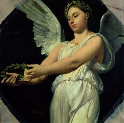 Studie van Overwinning voor de Apotheose van Homerus, 1826-27 door Jean Auguste Dominique Ingres