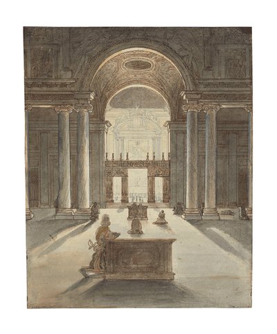 De Borghese kapel in Santa Maria Maggiore, Rome door Jean Auguste Dominique Ingres