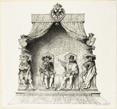 De vier magistraten van Besançon door Jean Auguste Dominique Ingres