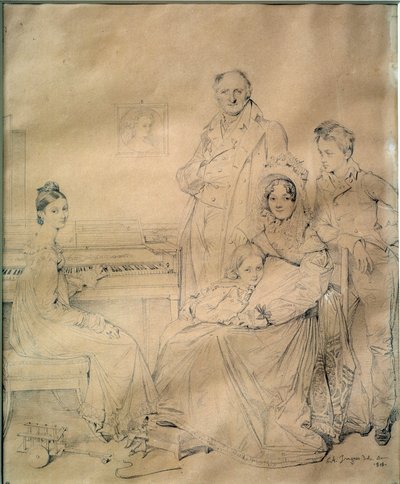 De familie Stamaty Portret van de familie rond Constantin Stamaty door Jean Auguste Dominique Ingres