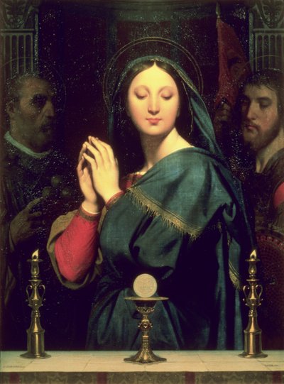 De Maagd met de hostie, 1841 door Jean Auguste Dominique Ingres