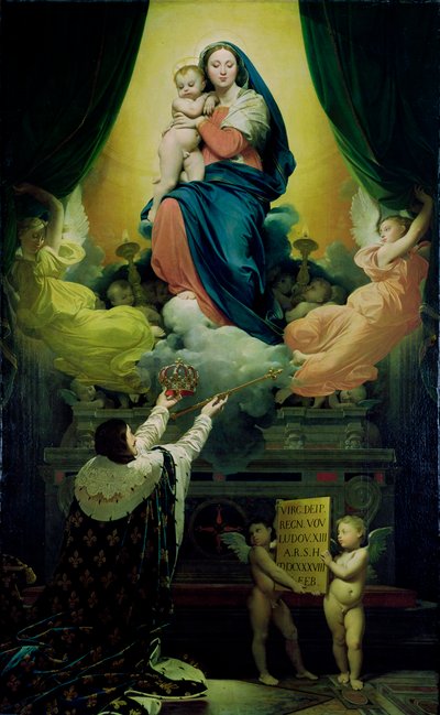 De gelofte van Lodewijk XIII (1601-43) 1824 door Jean Auguste Dominique Ingres