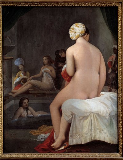 De kleine baadster. Interieur van Harem door Jean Auguste Dominique Ingres