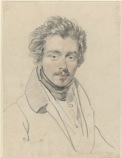 Portret van Louis Meyer door Jean Augustin Daiwaille