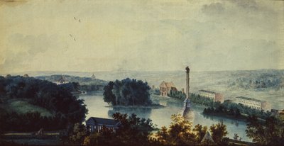 Tsarskoye Selo. De Chesme Kolom, 1780s door Jean Balthazard de la Traverse