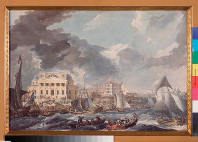Uitzicht op de Beurs in Sint-Petersburg door Jean Balthazard de la Traverse