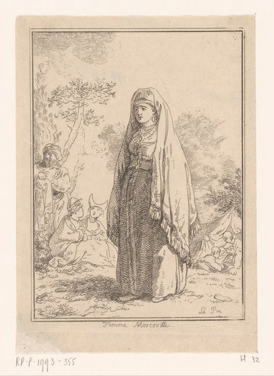 Moskovische vrouw door Jean Baptist Leprince