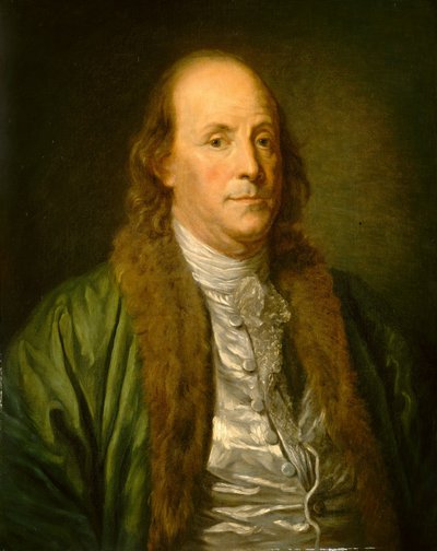 Benjamin Franklin door Jean Baptiste (after) Greuze