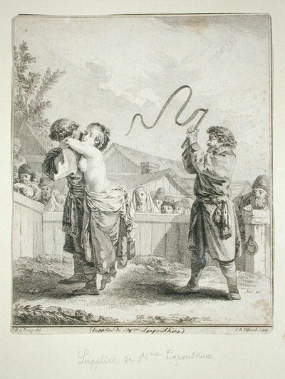 Smeekbede van Madame Lapoutkine, gegraveerd door Jean Baptiste Tilliard door Jean Baptiste (after) Le Prince