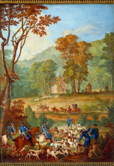 Plaquette met de jachten van Lodewijk XVI (1754-1793): 
