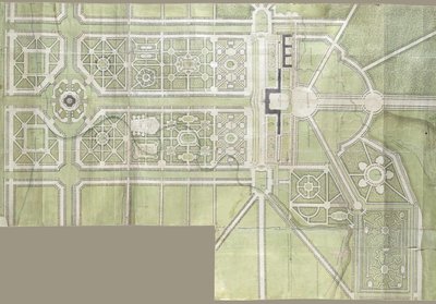 Ontwerp voor het Strelna-paleis en park door Jean Baptiste Alexandre Le Blond