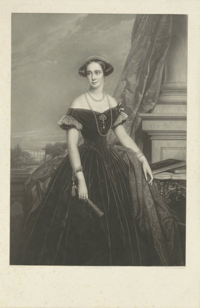 Portret van Louisa Aug. Wilh. Amalia van Pruisen, gemalin van Prins Frederik door Jean Baptiste Alfred Cornilliet