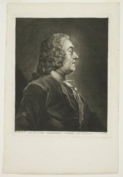Philippe Claude Tubières, graaf van Caylus door Jean Baptiste Andre Gautier D
