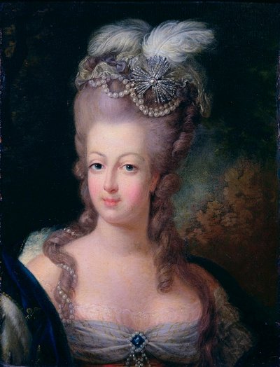 Portret van koningin Marie Antoinette van Frankrijk, 1775 door Jean Baptiste Andre Gautier D