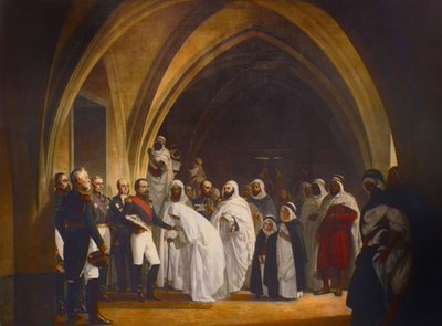 De president van de republiek-prins Louis Napoleon (1808-1873) bevrijdt Abd el Kader, kasteel van Amboise, 16 oktober door Jean Baptiste Ange Tissier