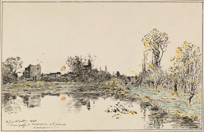 Landschap door Jean Baptiste Antoine Guillemet
