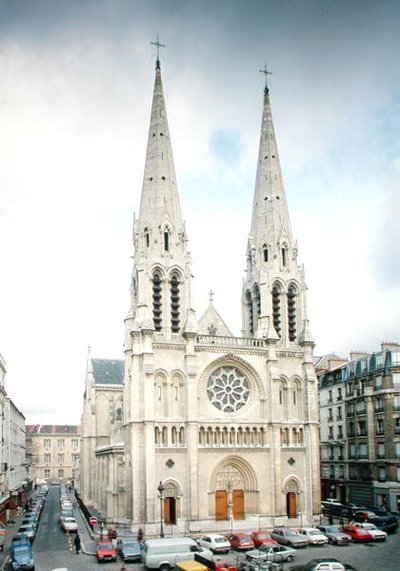 Uitzicht op de gevel, gebouwd 1854-59 door Jean Baptiste Antoine Lassus