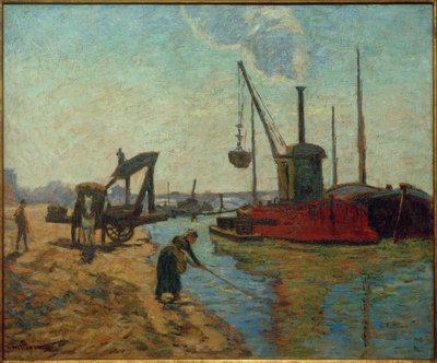 Werkzaamheden aan de Pont National door Jean Baptiste Armand Guillaumin