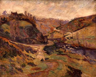 Rivier in een vallei door Jean Baptiste Armand Guillaumin