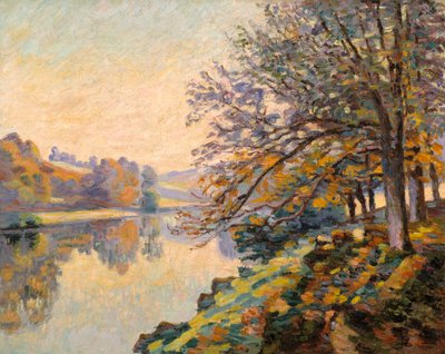 Rivieroever, Herfst, ca.1910 door Jean Baptiste Armand Guillaumin