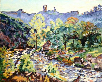 Ruïnes van het kasteel, Crozant, ca. 1905 door Jean Baptiste Armand Guillaumin
